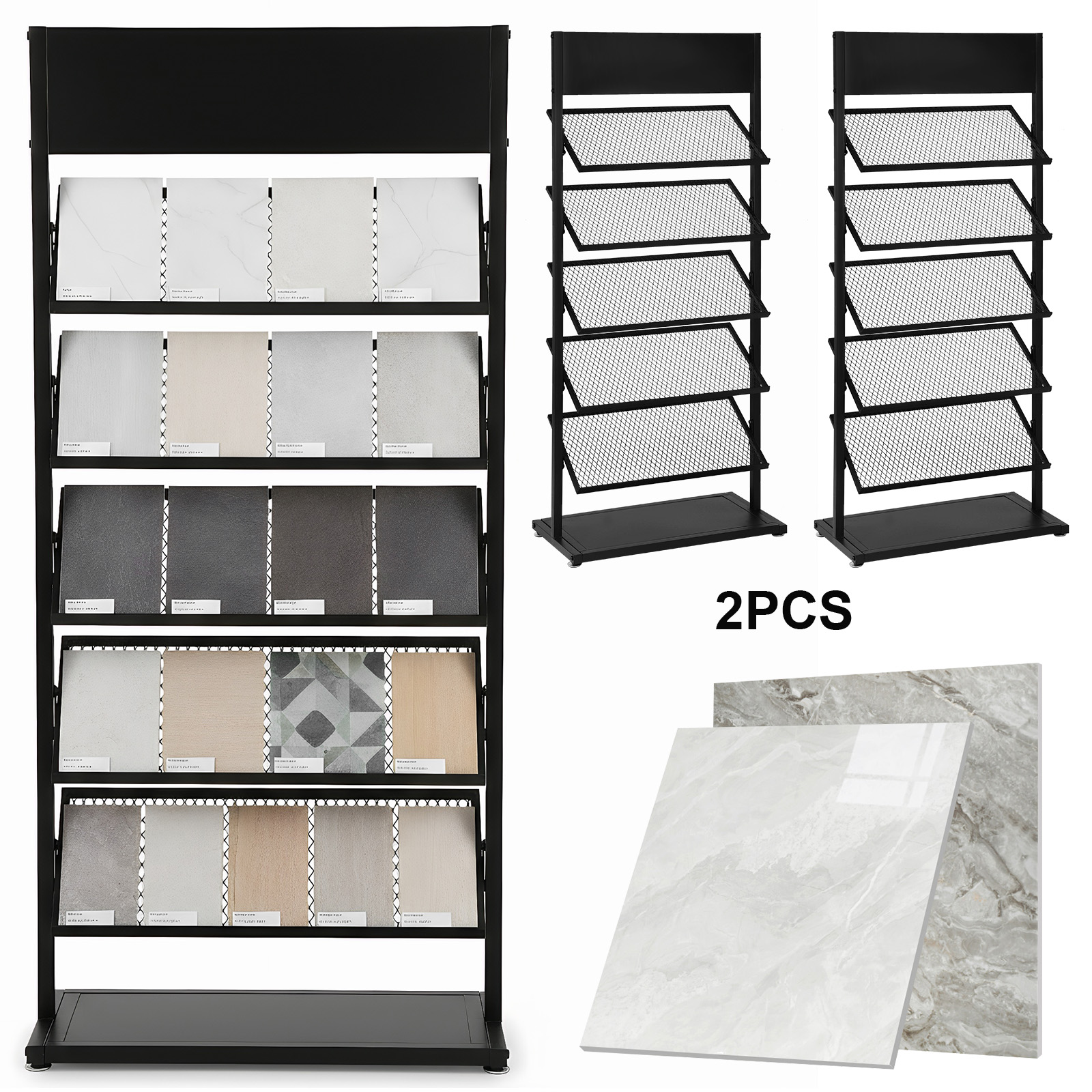 Display Stand Wood - 2PCS Tile Display Stand Large Capacity