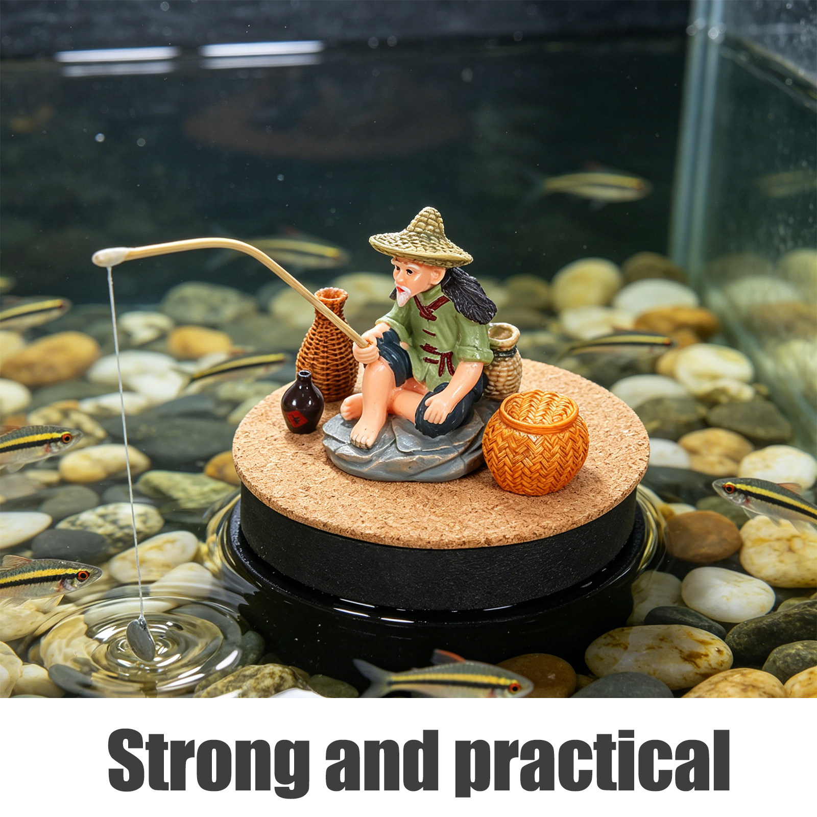 Bonsai Tree Miniature Zen Garden - Floating Jiang Taigong Fishing Tank Asian