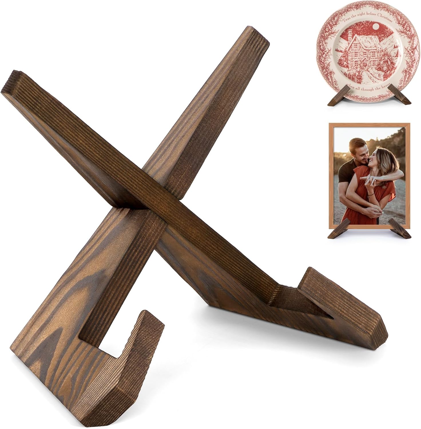 Display Stand Wood - Plate Stand for Display, 6.5 Inch