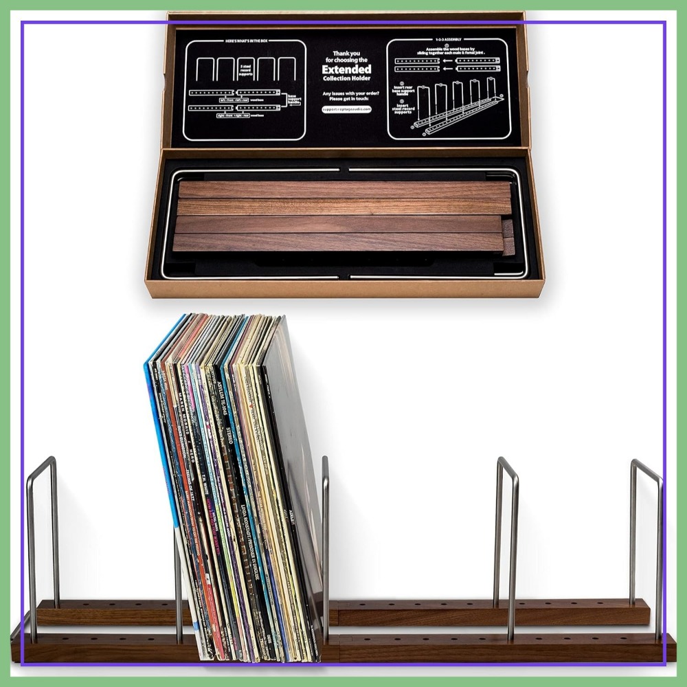 Display Stand Wood - Vinyl Record Storage Holder for 150