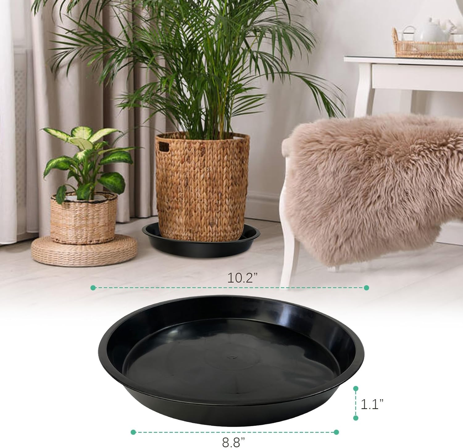 4-Pack Plant Saucers, 10 Inch  - Drip Tray Saucer 리뷰 및 가격