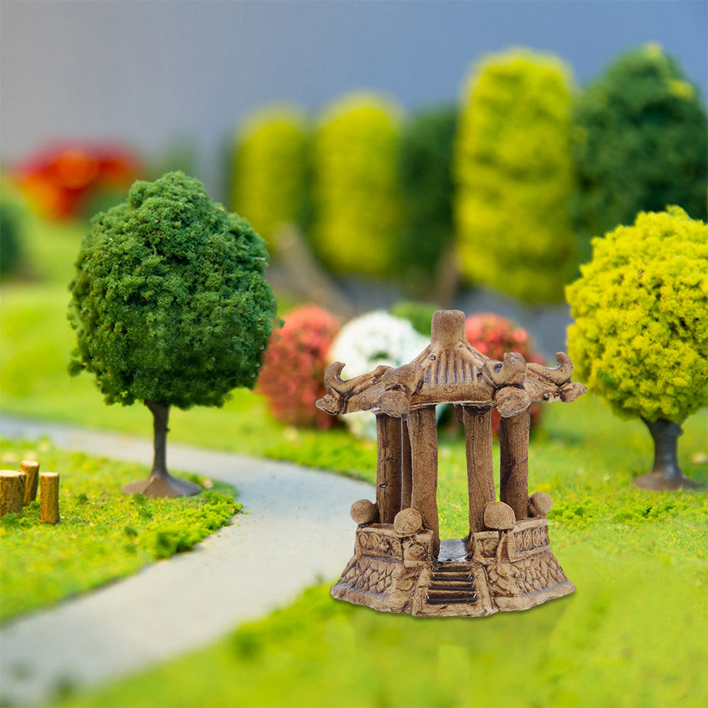 Miniature Hexagon Pavilion Sta - Bonsai Garden Landscape Design 리뷰 및 가격