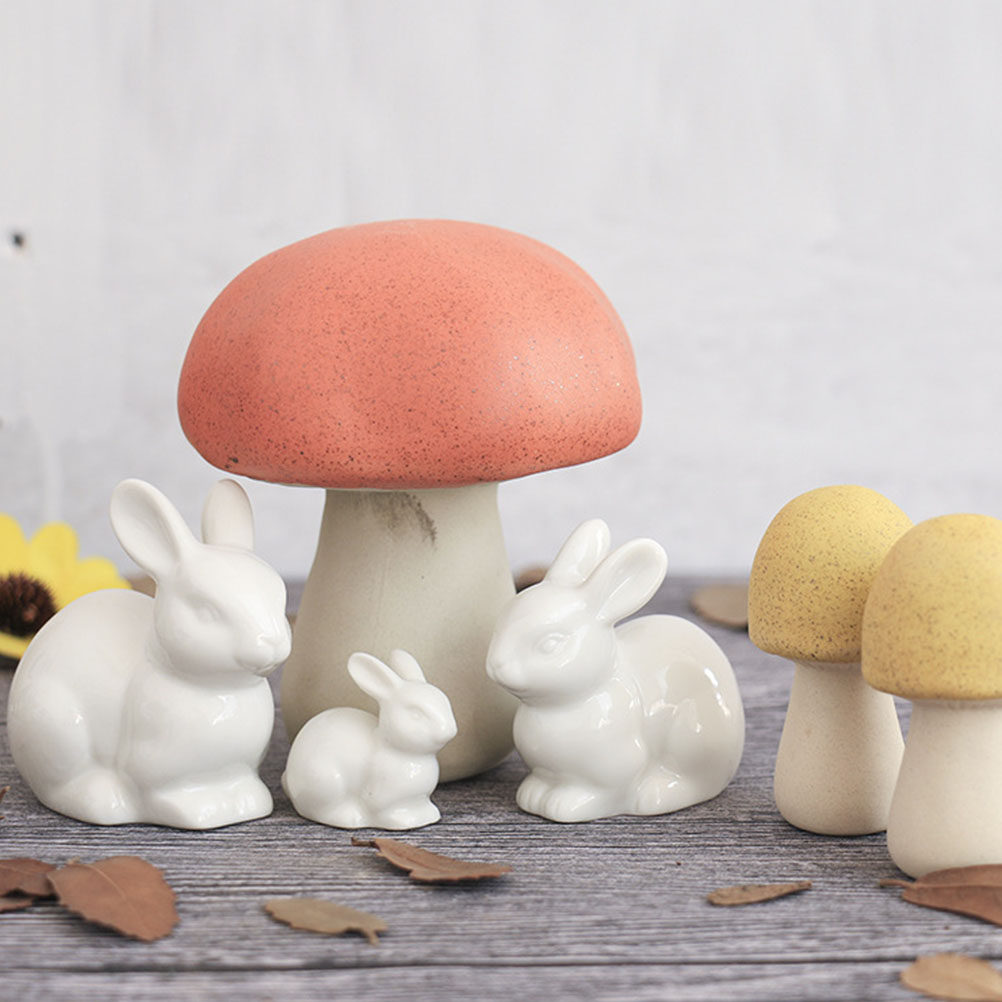 5Pcs Ceramic Small White Rabbi - Bonsai Garden Landscape Design 리뷰 및 가격