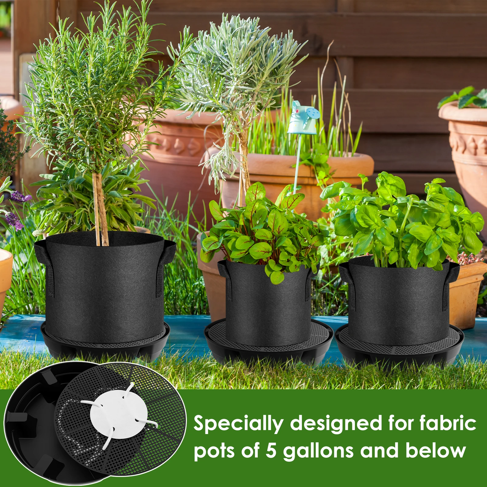 4Pcs Flower Pot Base 2.8L Self - Drip Tray Saucer 리뷰 및 가격
