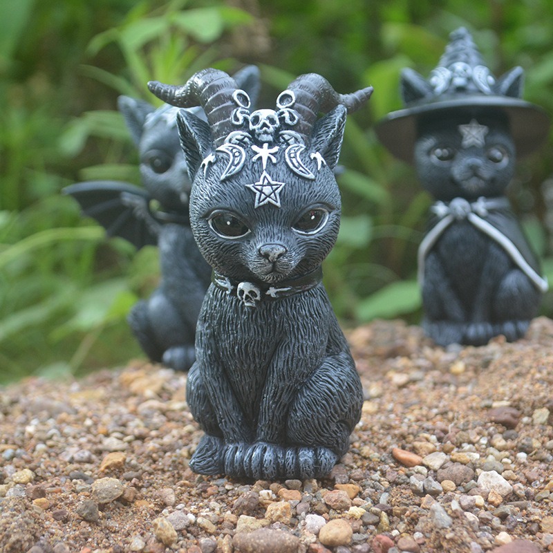 Halloween Magic Cat Resin Craf - Bonsai Garden Festival 리뷰 및 가격