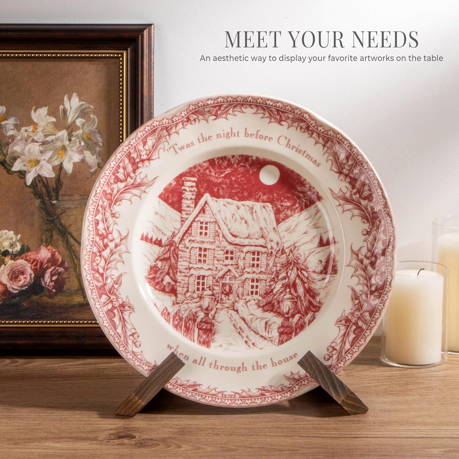 Plate Stand for Display, 6.5 I - Display Stand Wood 리뷰 및 가격