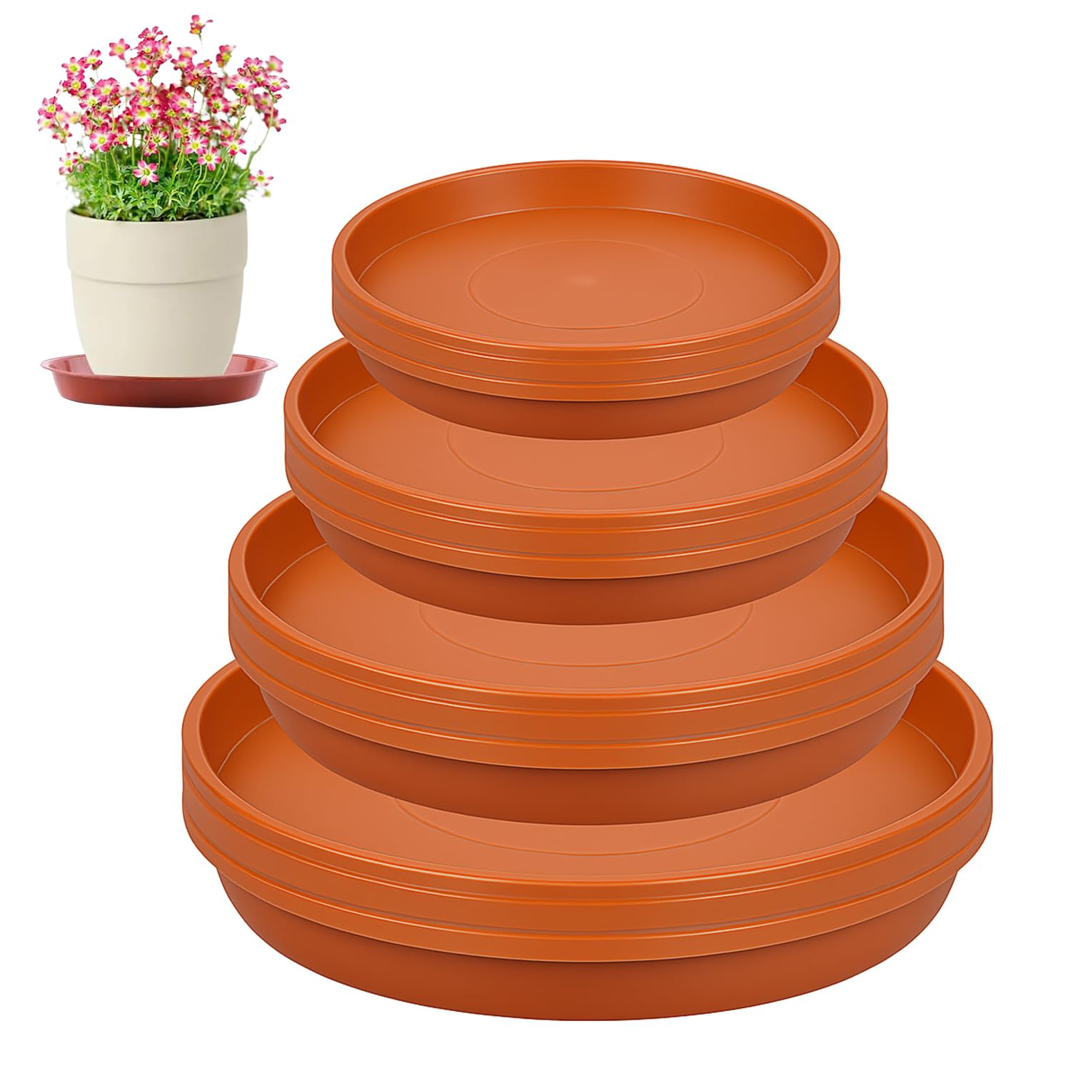 12 Pack Plant Pot Saucers – 4  - Drip Tray Saucer 리뷰 및 가격
