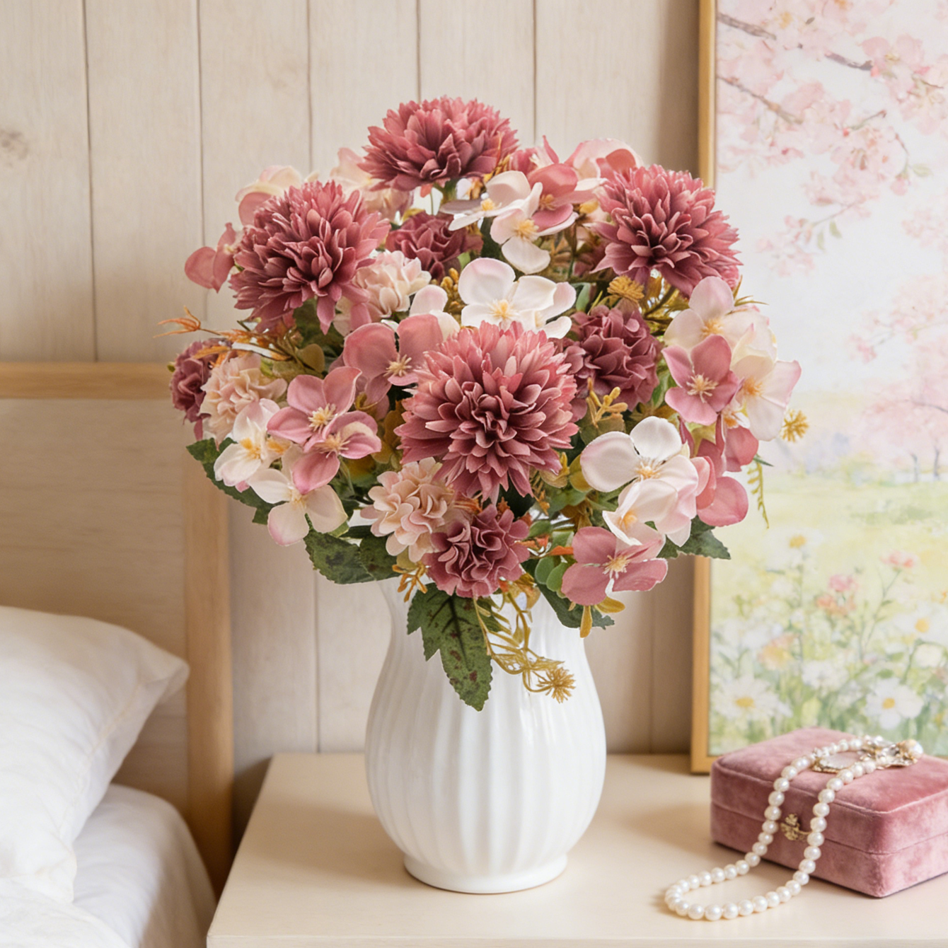 Artificial Flower Silk Hydrang - Bonsai Garden Festival 리뷰 및 가격