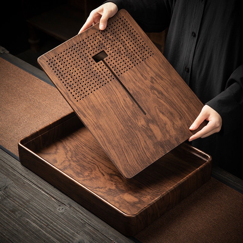 Rectangular Bamboo Tea Tray wi - Drip Tray Saucer 리뷰 및 가격