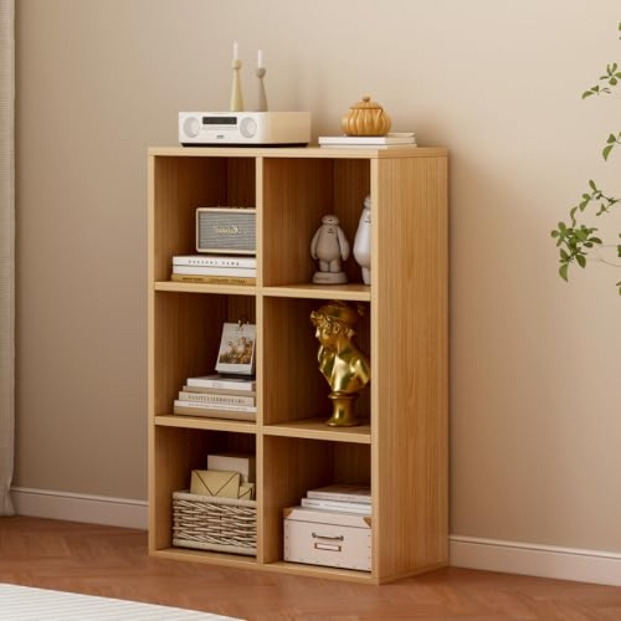 6-Cube Storage Shelf Bookcase  - Display Stand Wood 리뷰 및 가격