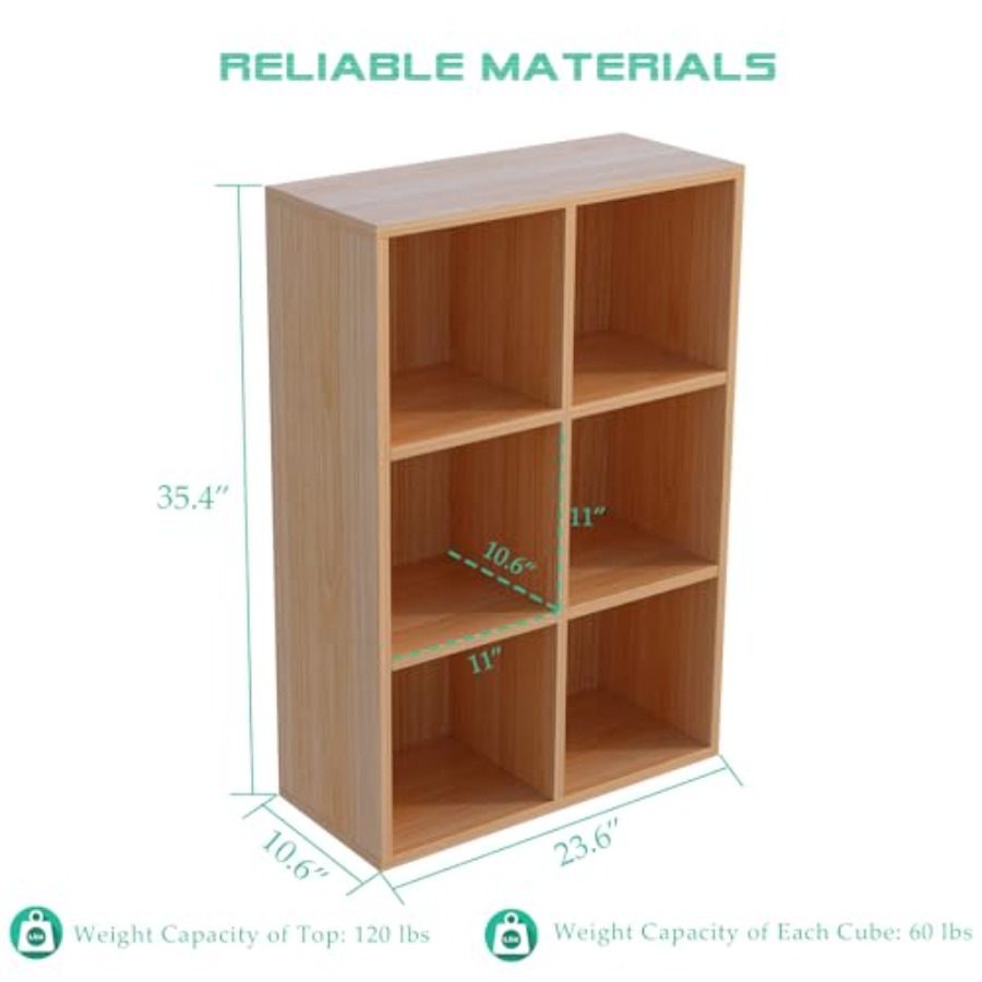 6-Cube Storage Shelf Bookcase  - Display Stand Wood 리뷰 및 가격