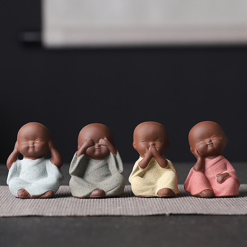 Y Ceramic Mini Monk Figurines  - Bonsai Garden Meaning 리뷰 및 가격