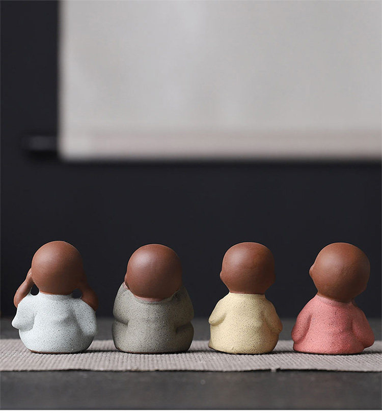 Y Ceramic Mini Monk Figurines  - Bonsai Garden Meaning 리뷰 및 가격