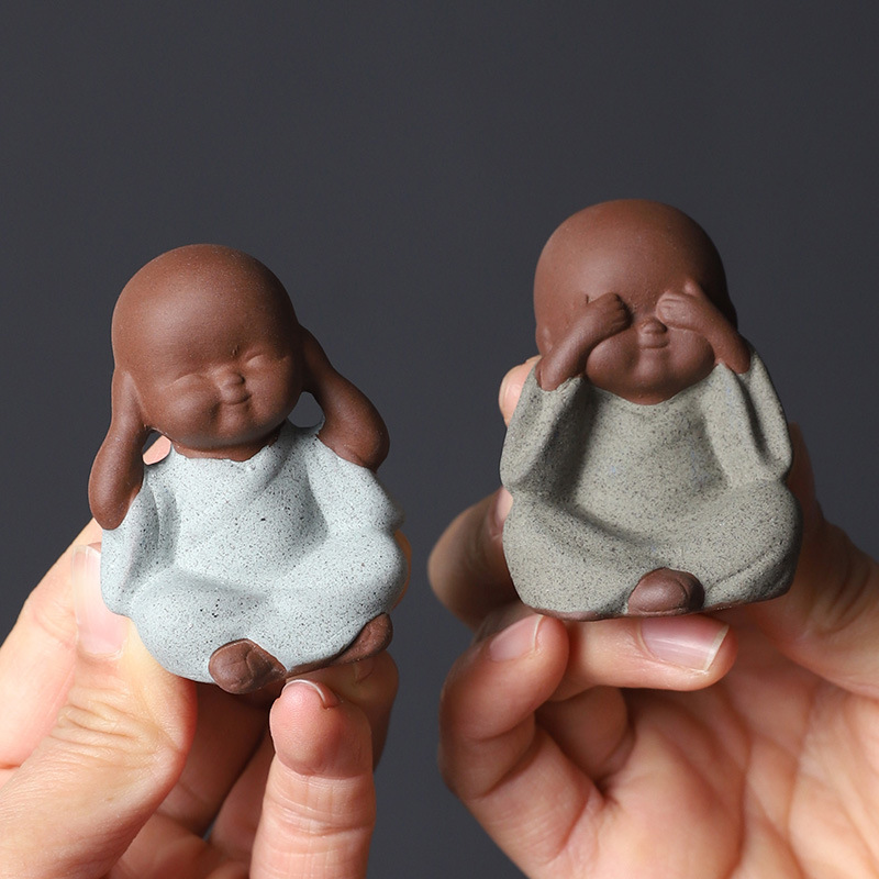 Y Ceramic Mini Monk Figurines  - Bonsai Garden Meaning 리뷰 및 가격