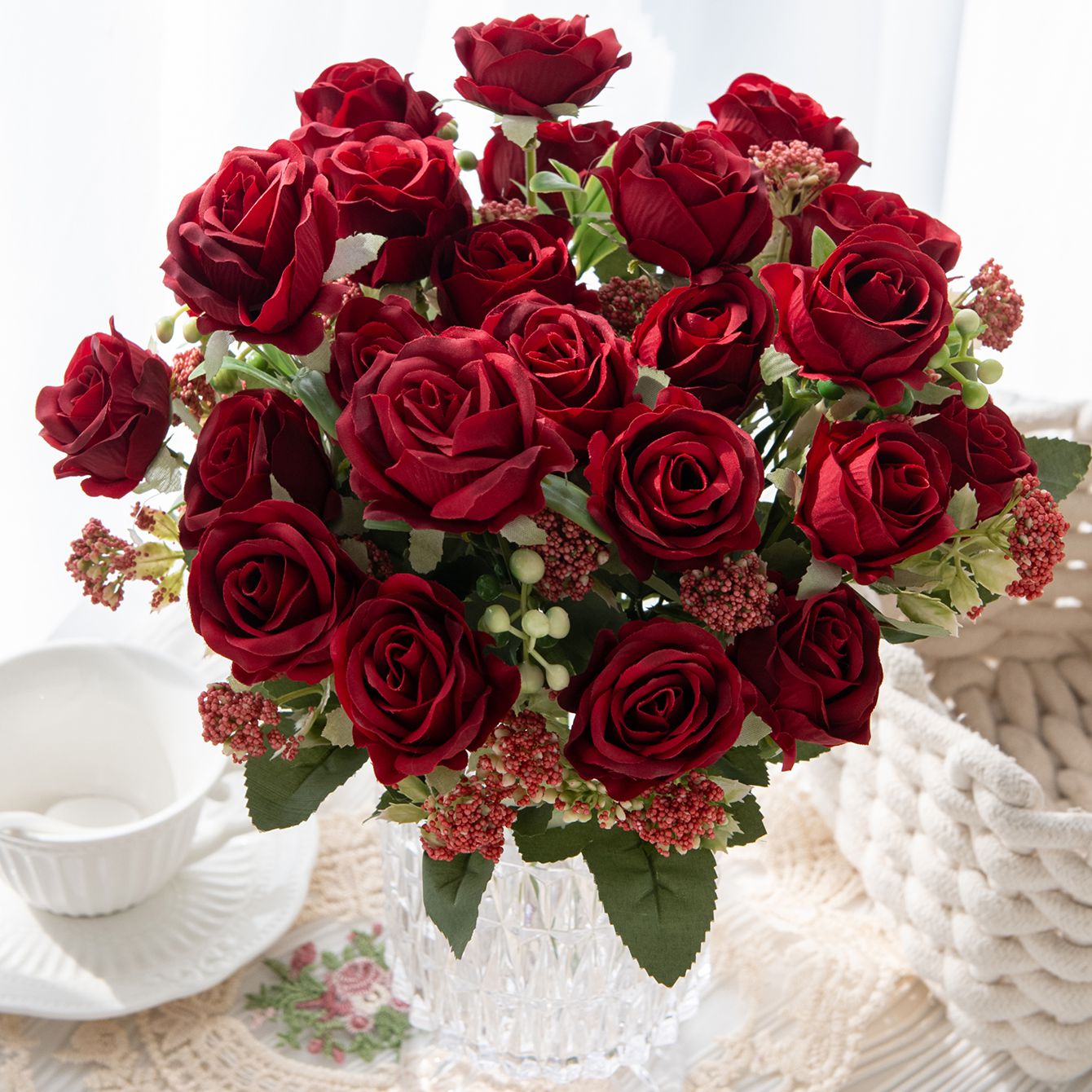 Artificial Flower Silk Rose Fe - Bonsai Garden Festival 리뷰 및 가격
