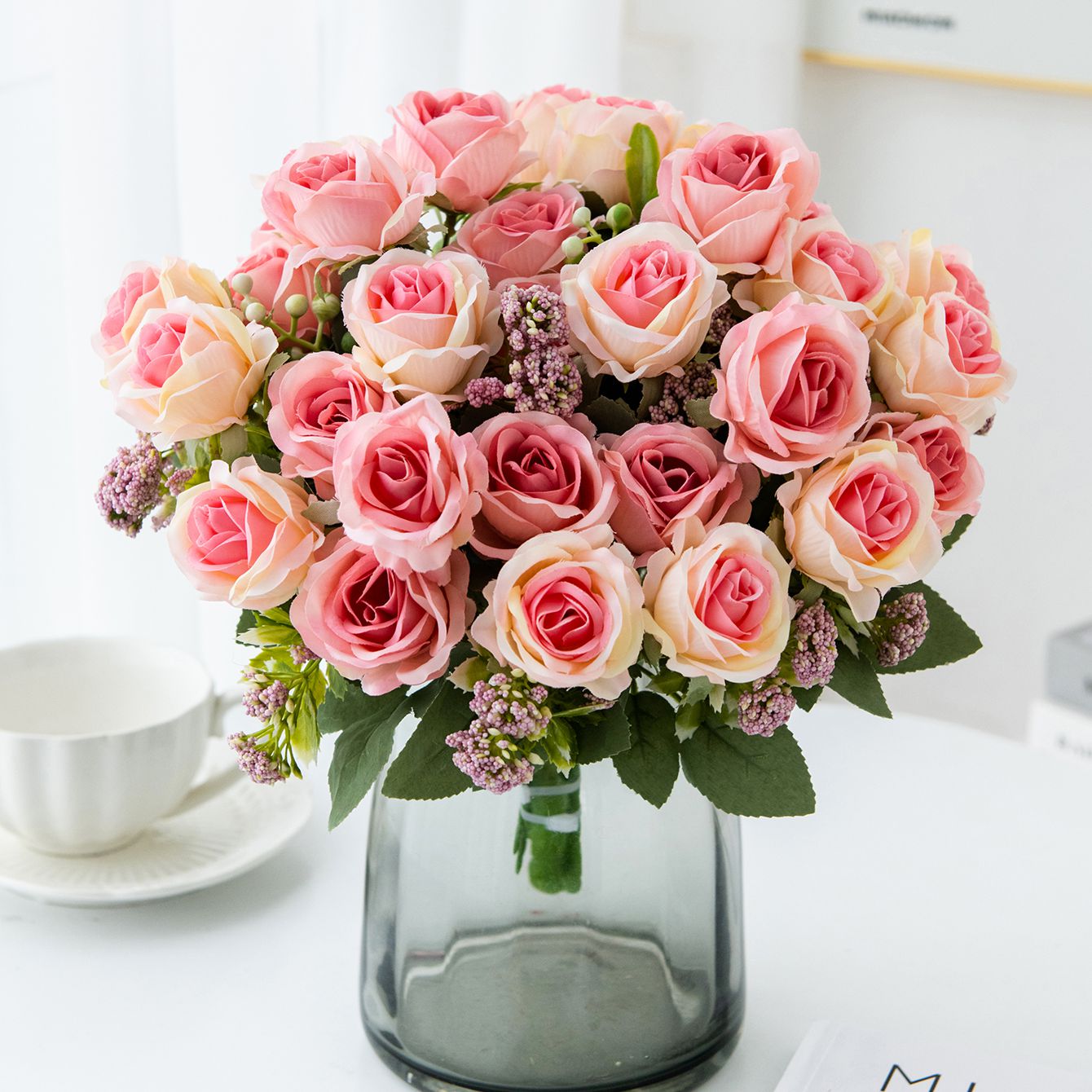Artificial Flower Silk Rose Fe - Bonsai Garden Festival 리뷰 및 가격