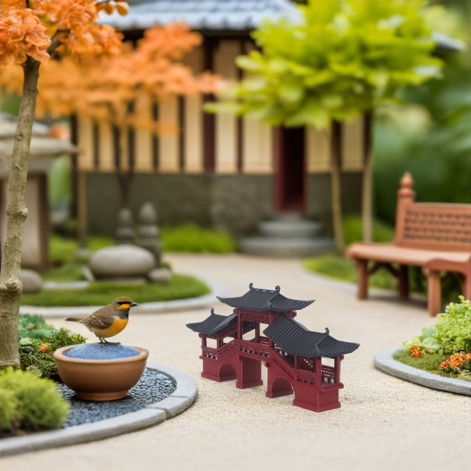 Mini Chinese Bridge Micro Land - Bonsai Garden Landscape Design 리뷰 및 가격