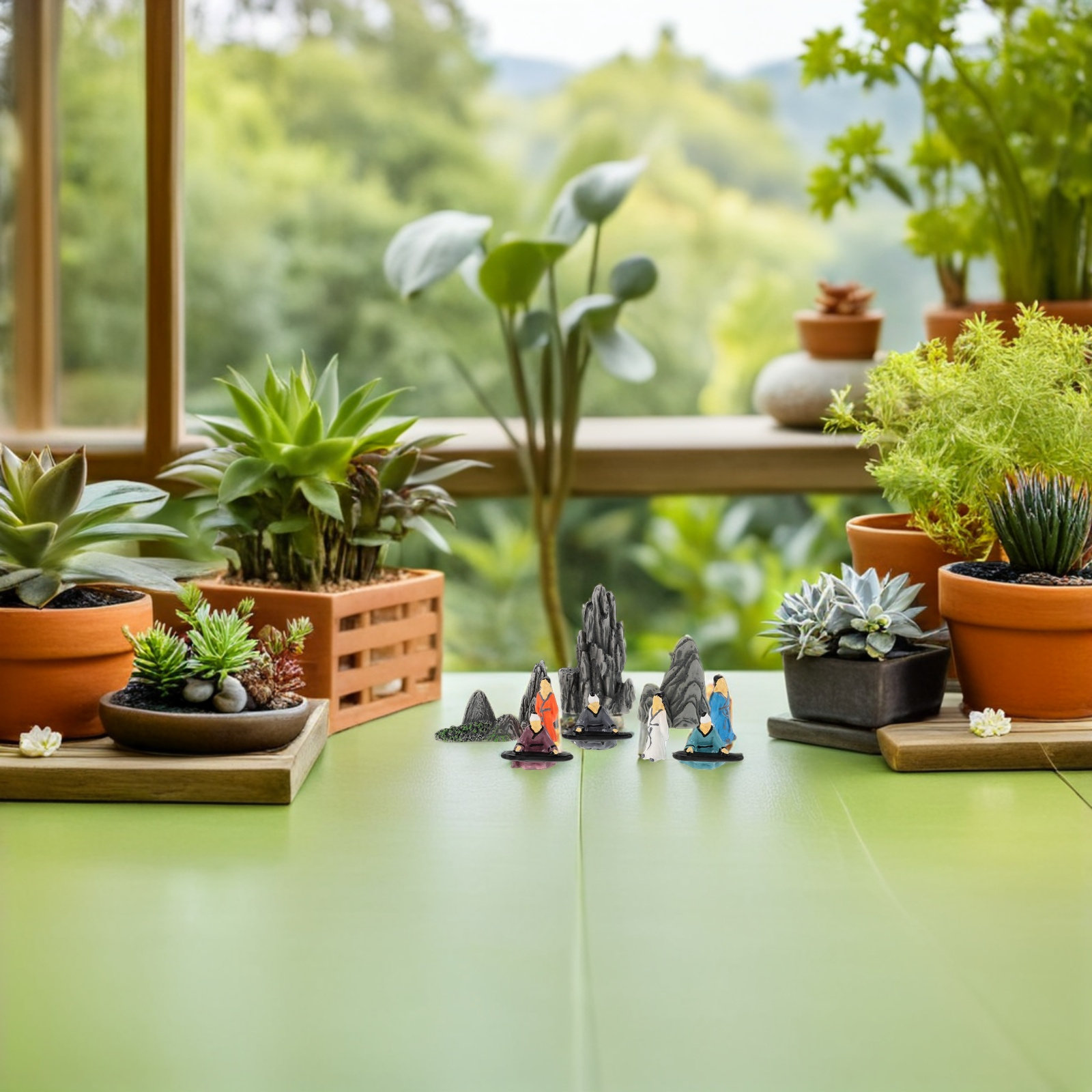 10Pcs Small Resin Chinese Mini - Bonsai Garden Landscape Design 리뷰 및 가격