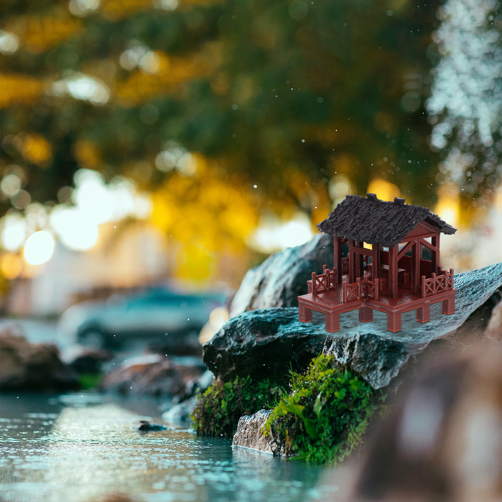 Tiny Pavilion Micro Landscape  - Bonsai Garden Landscape Design 리뷰 및 가격