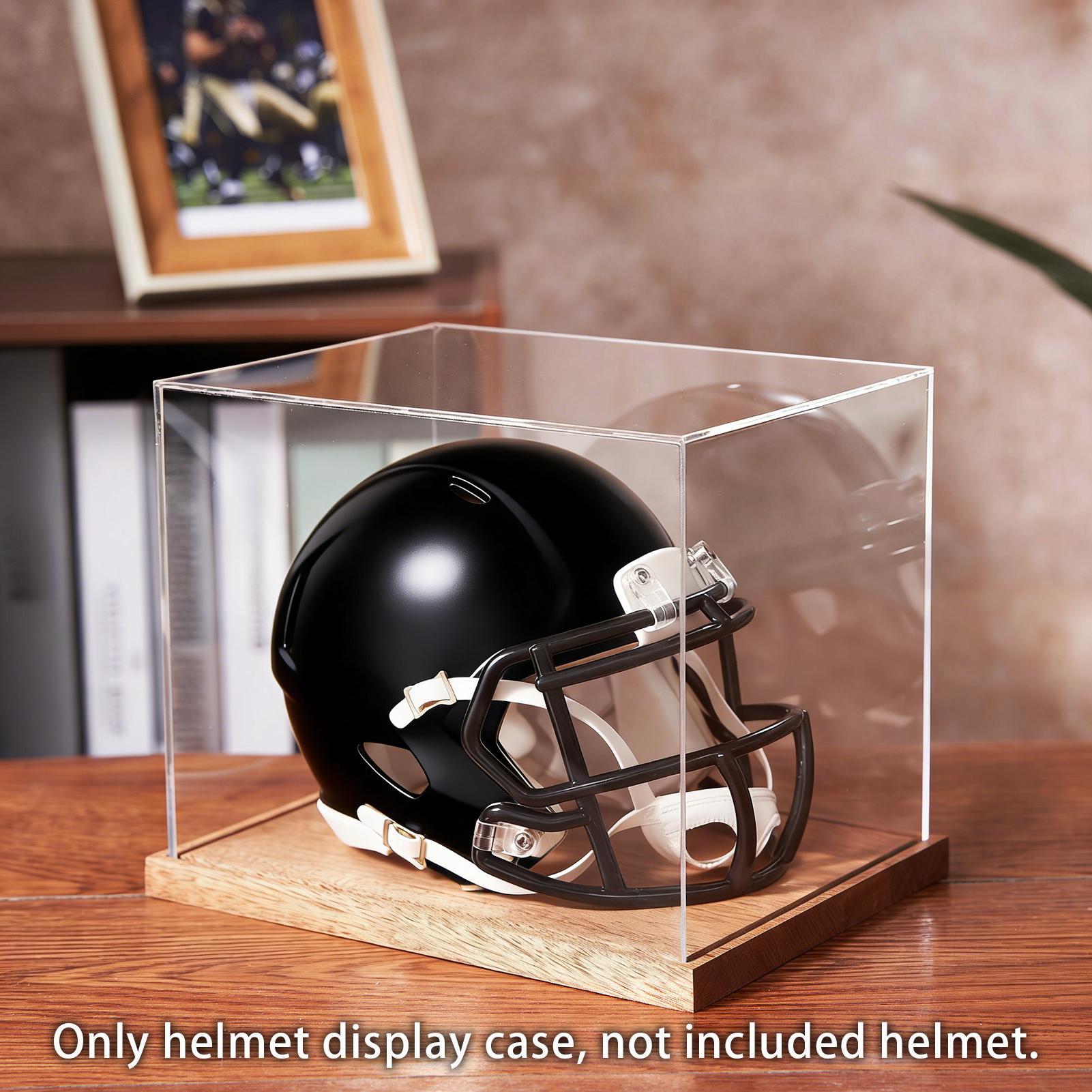 Football Helmet Case Clear Box - Display Stand Wood 리뷰 및 가격