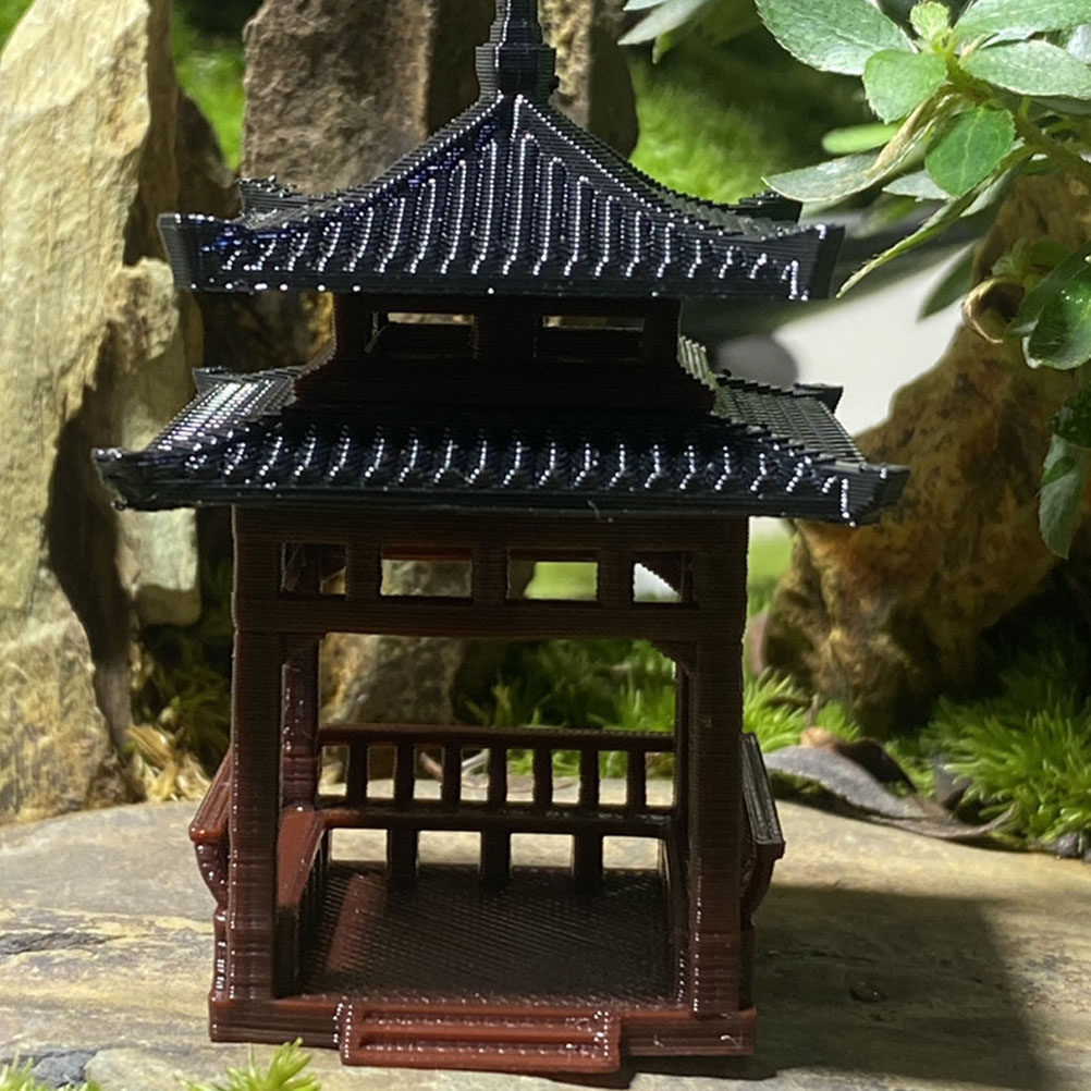 2Pcs Mini Pavilion Statue Anci - Bonsai Garden Landscape Design 리뷰 및 가격